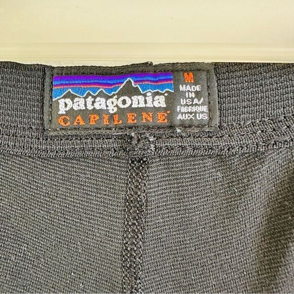 Patagonia Pants Womens Medium Black Capilene Base Layer Midweight Outdoor - Picture 2 of 3